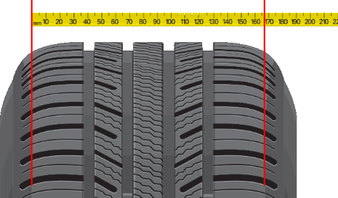 Tire Tread Width Chart