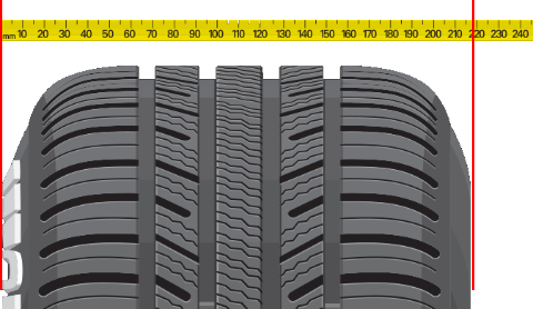 Measuring tyre tread