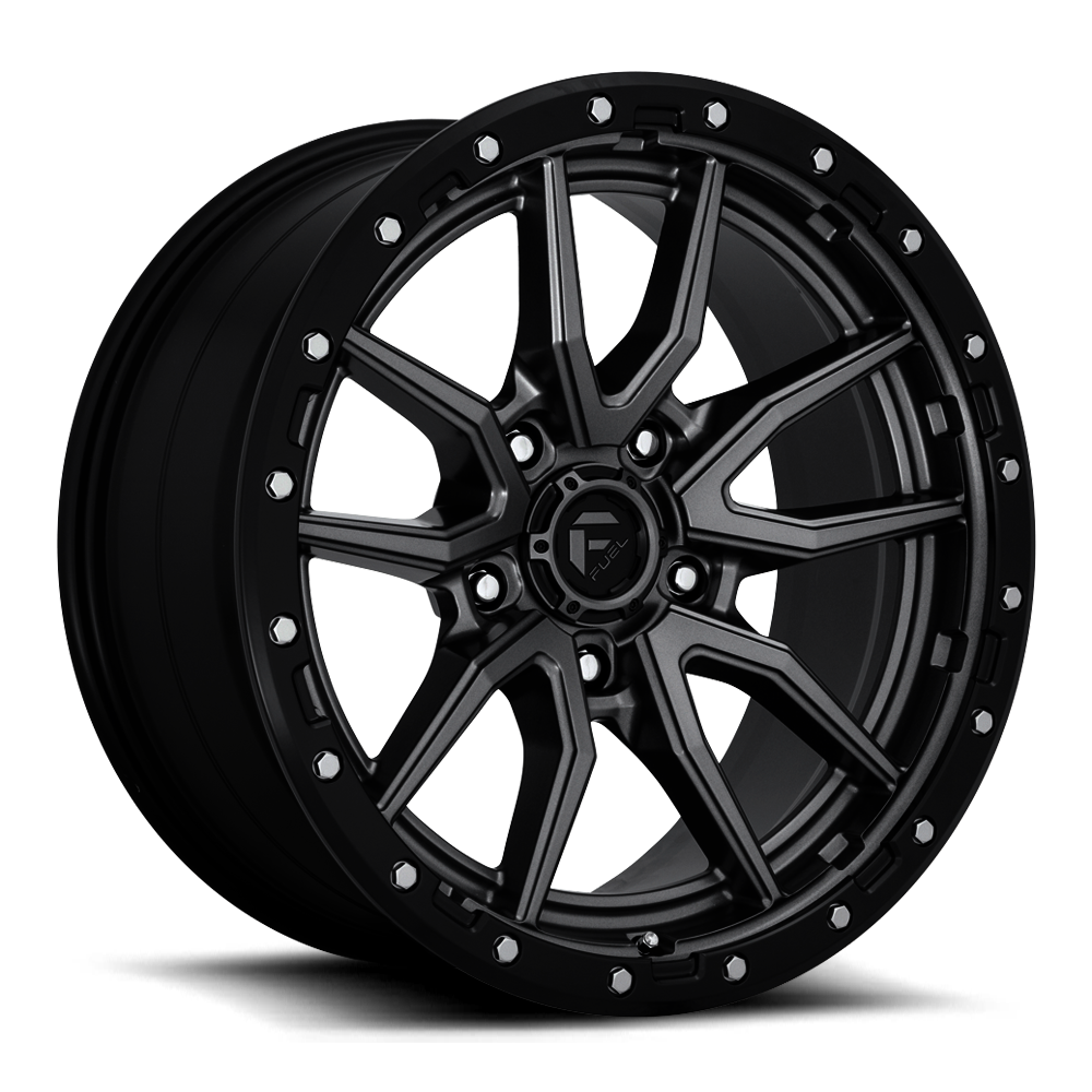 2 NEW MATTE GREY FUEL WHEELS REBEL 6 D680 20X9 6139.70 (104925