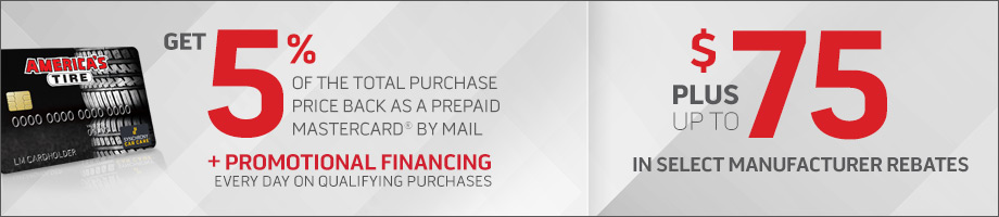 May Savings: rebates + promotional financing with your America's Tire credit card!