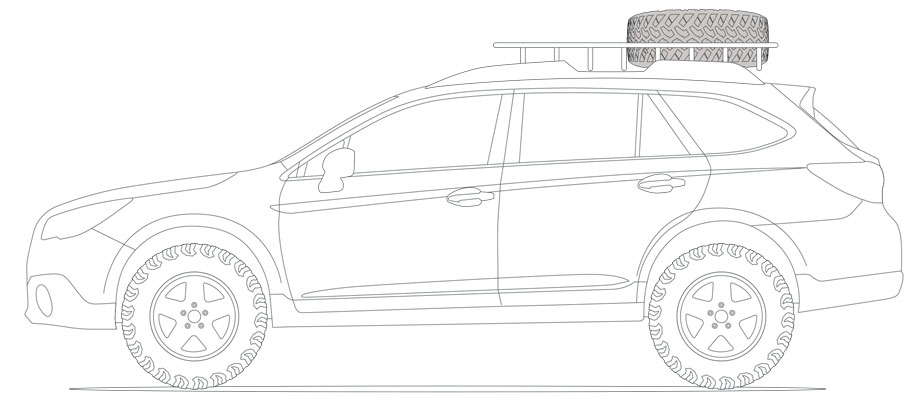 roof mount spare tire